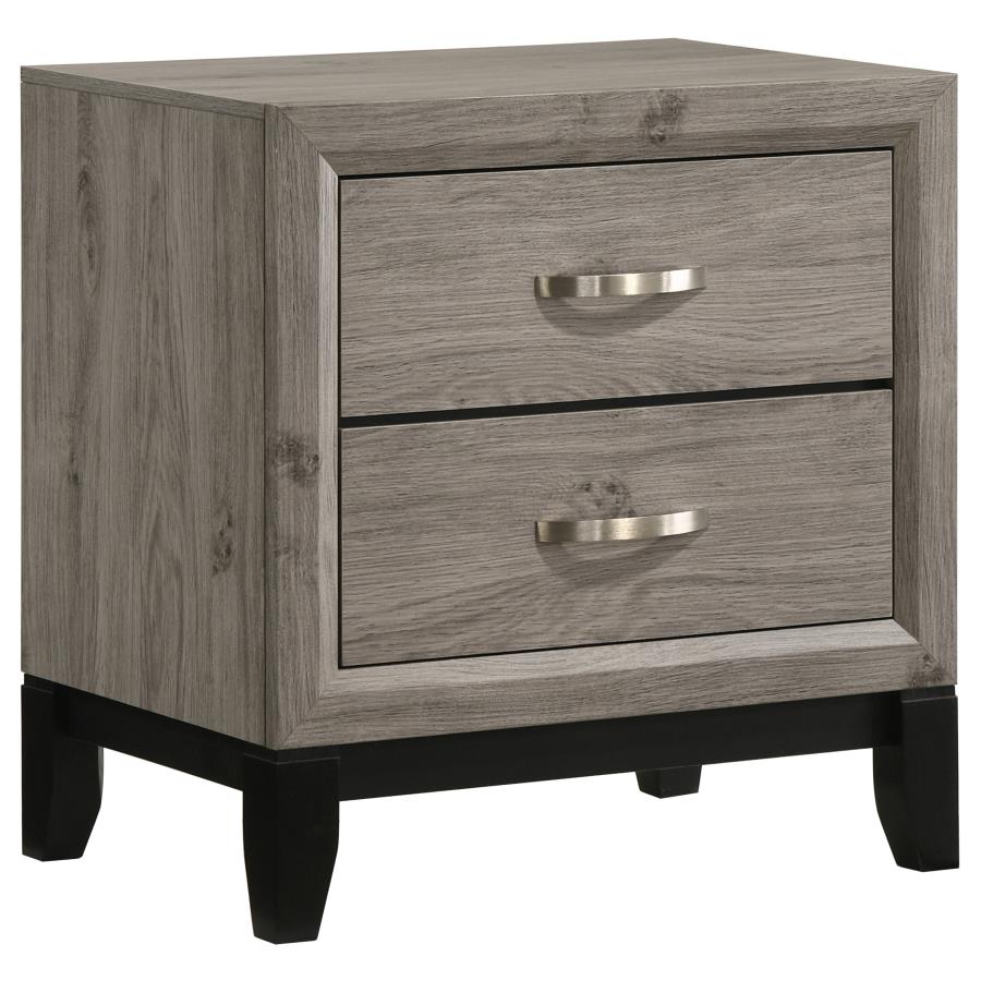Valen Structured Framing Light Taupe Nightstand
