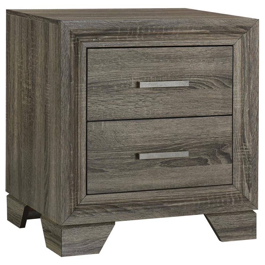 Wright Brown Oak Nightstand