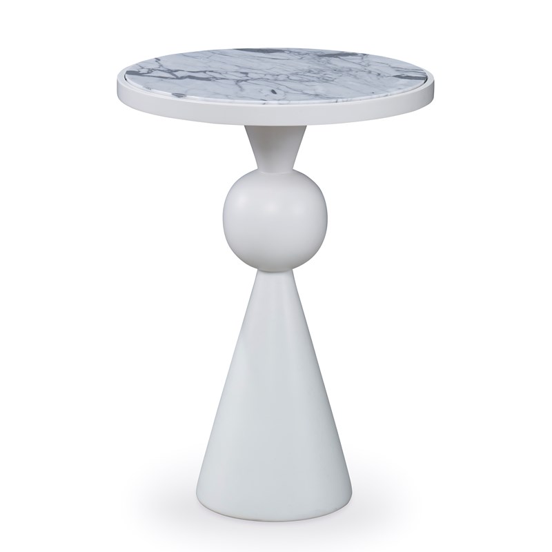 Minaret Accent Table - White