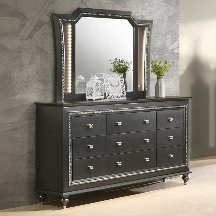 Kaitlyn Metallic Gray Dresser
