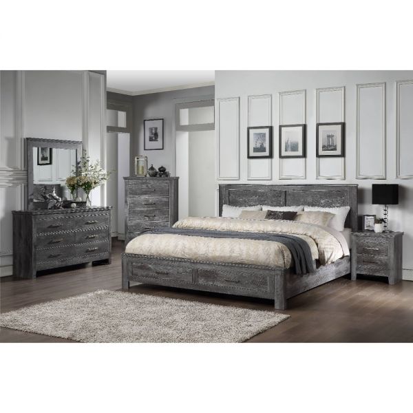 Vidalia Rustic Storage Platform Bed