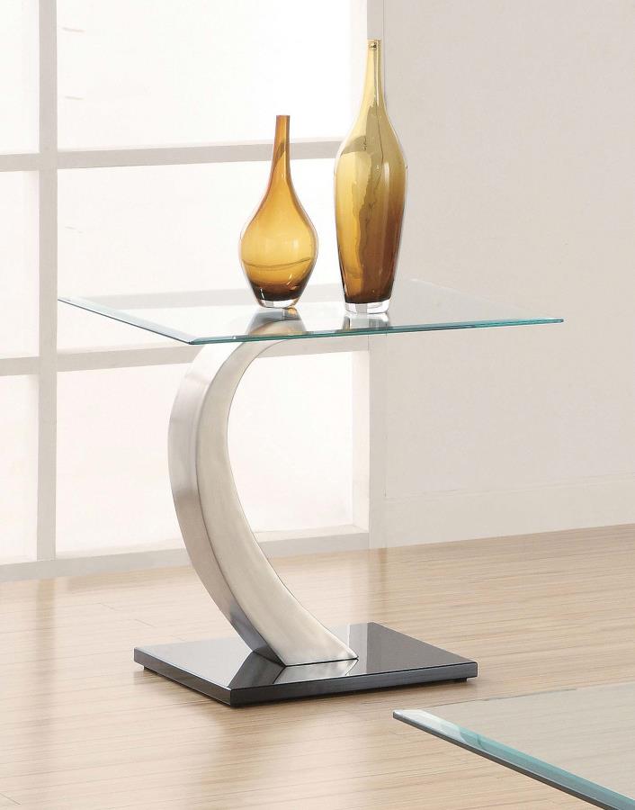 Pruitt Glass Top End Table