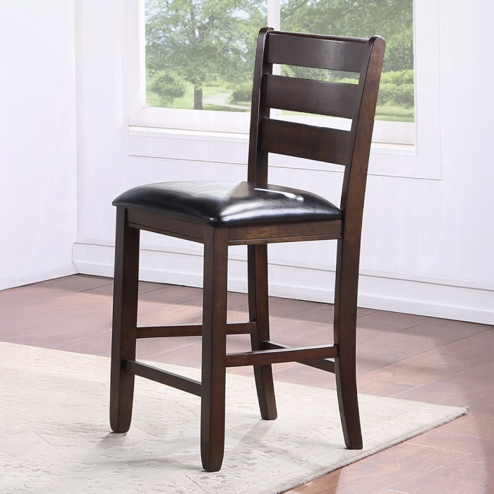 Urbana Ladder Wood Back Counter Height Chair Set of 2