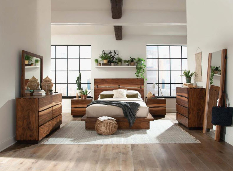 Winslow Wood Panel Bed