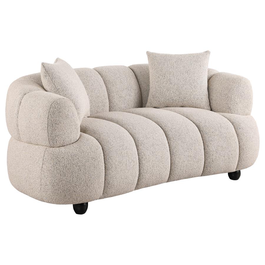 Whitney Tufted Woven Fabric Upholstered Loveseat