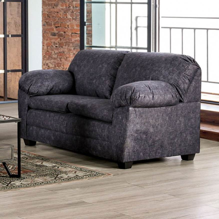 Keswick Plush Pleated Arms Loveseat