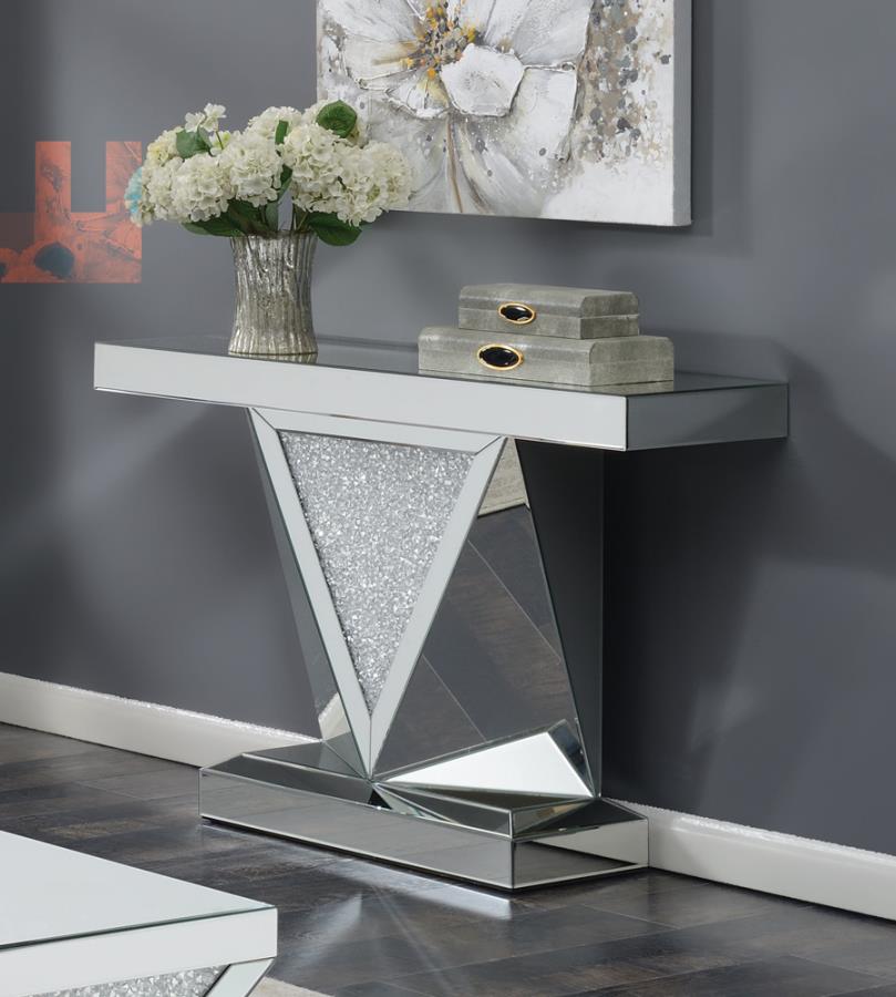 Amore Mirrored Acrylic Entryway Sofa Console Table