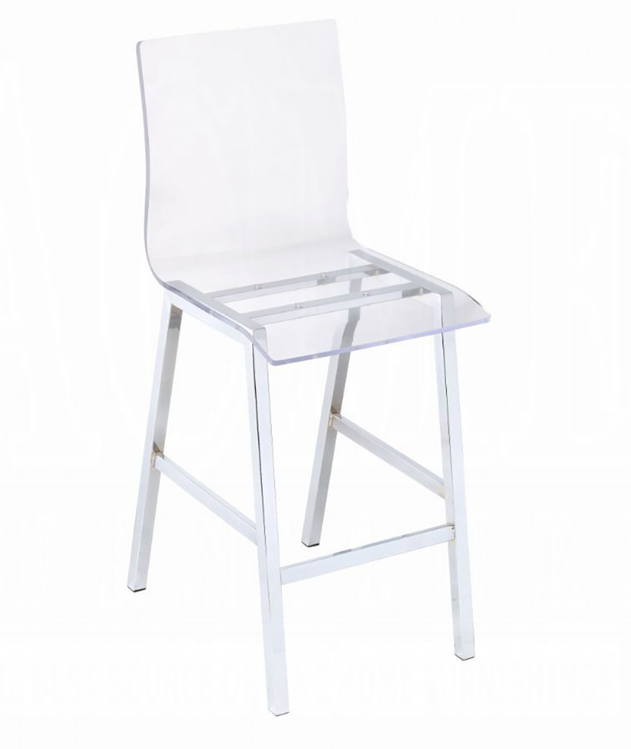 Nadie Clear Acrylic Counter Height Chairs Set of 2