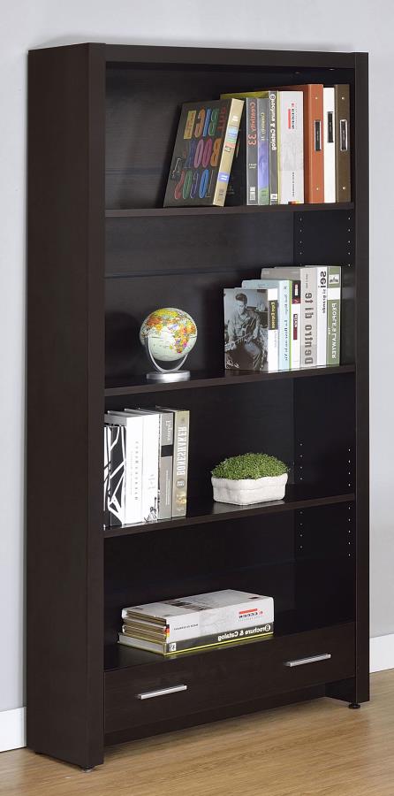 Skylar 71-inch 5-shelf Bookcase with Drawer