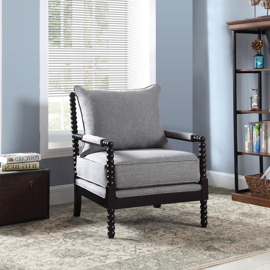 Blanchett Upholstered Bobbin Accent Chair