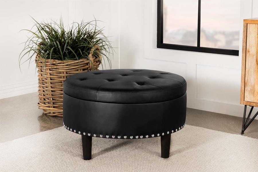 Fine Furniture San Diego Living Room Ottomans Jace Upholstered Tufted Storage Ottoman