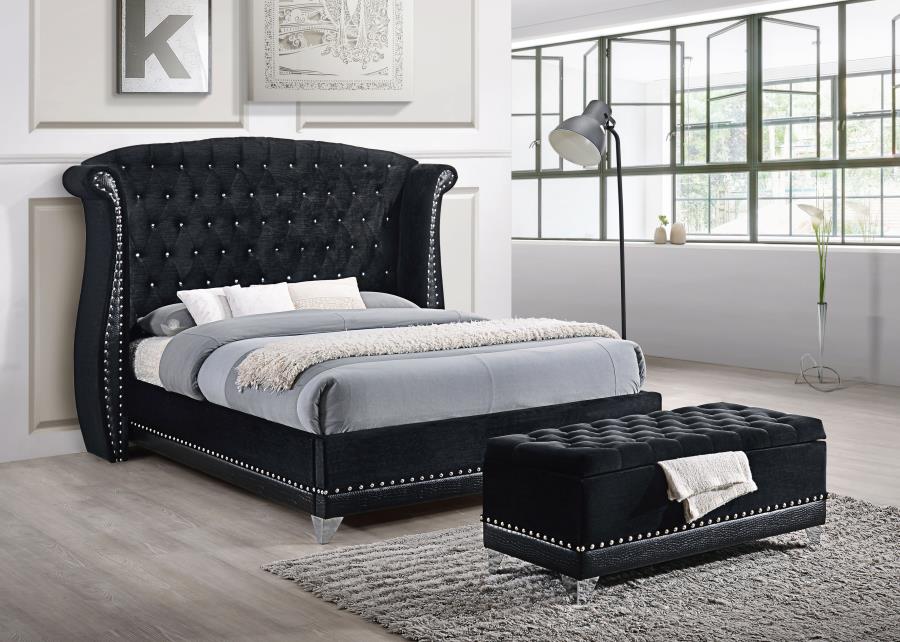 Barzini Upholstered Wingback Bed