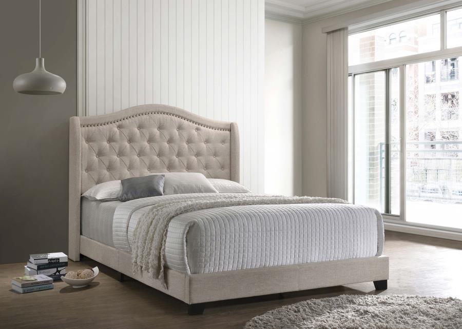 Sonoma Upholstered Full Wingback Bed