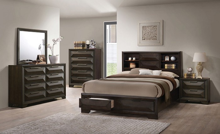 Caistor Transitional Bed with Bookcase Headboard