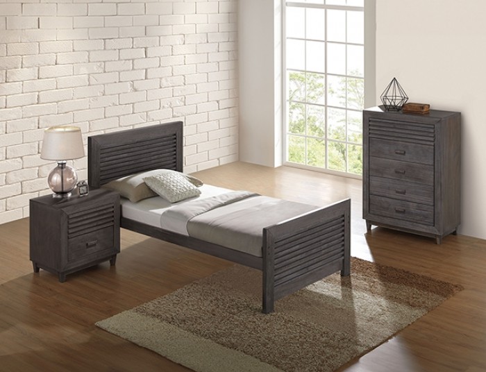 Griffin Transitional Twin Bed with Panel Headboard