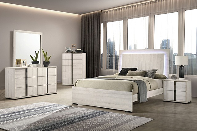 Horten Contemporary Bed with LED on Headboard