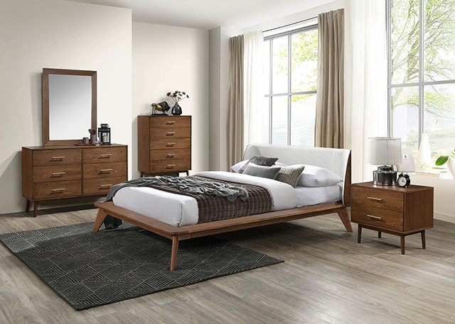 Lenzburg Mid-Century Modern Bed