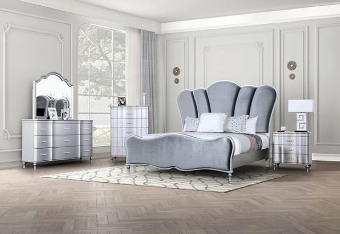 Melodi Parc Glam Bed with Padded Channel Headboard