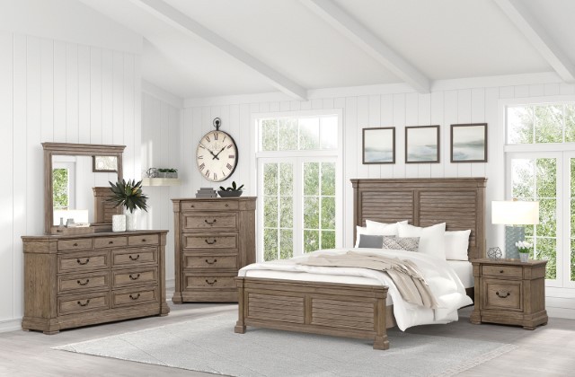 Sheringham Contemporary Bed with Shutter Headboard & Footboard