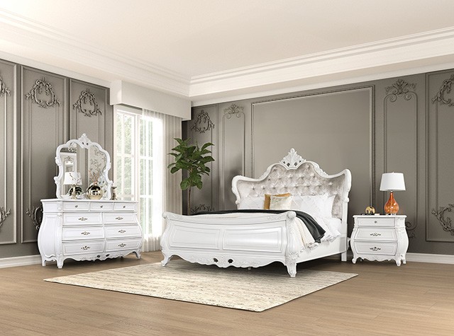Valentini Traditional Bed with Wingback Headboard