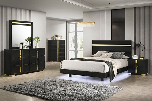 Lillestrom Contemporary Bed with Underbed LED