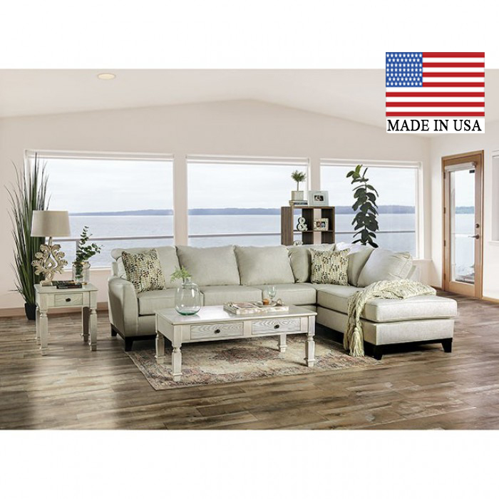 Bridie Textured Fabric Sectional Sofa