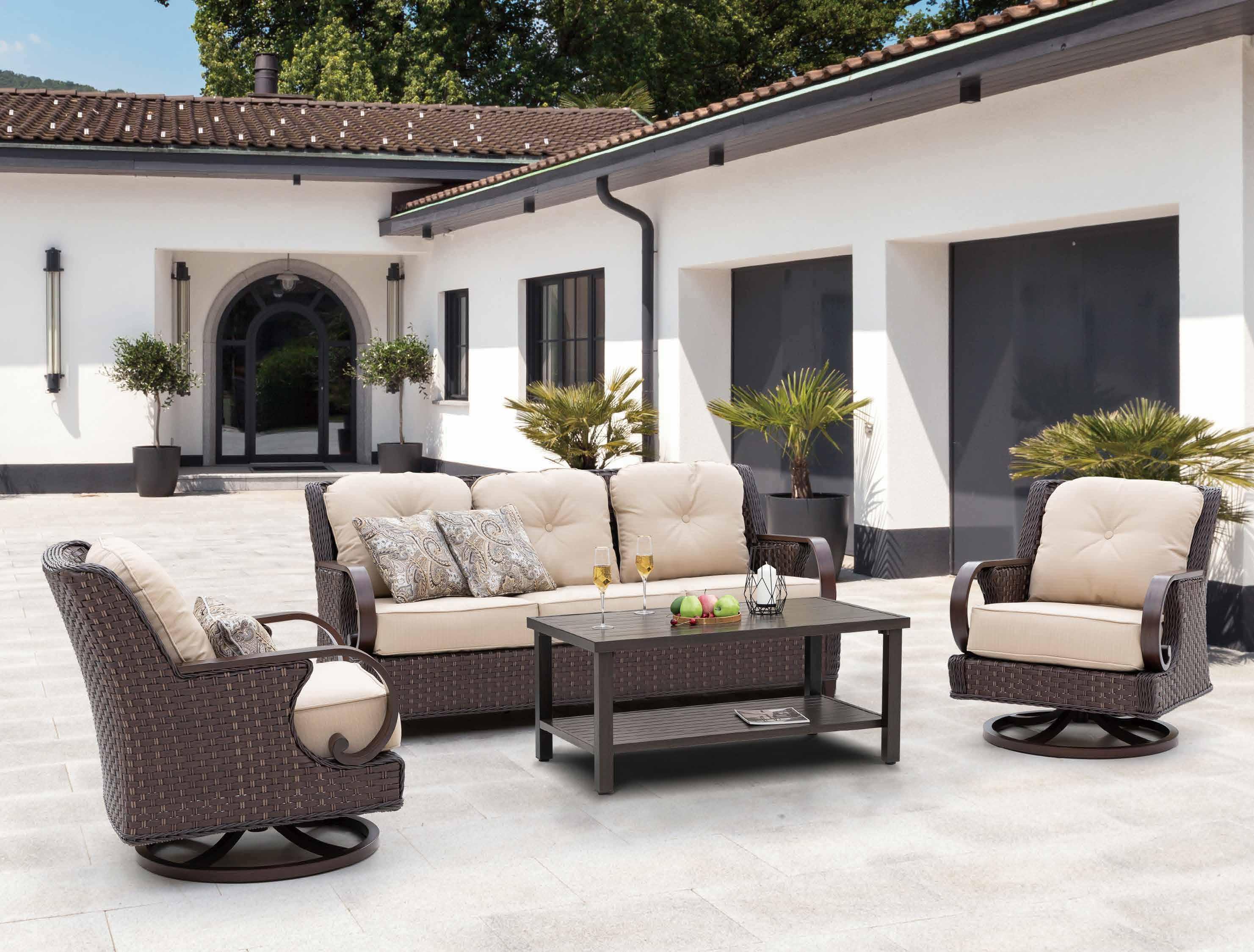 Brooks Swivel Patio Sofa Set