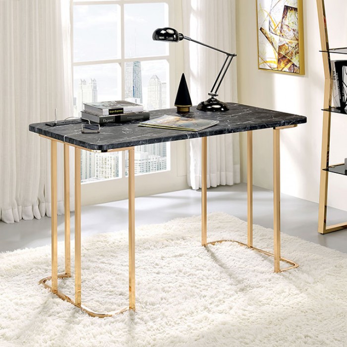 Delphine Gold-plated Metal Frame Desk