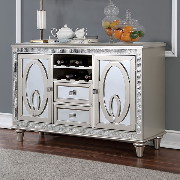 Cathalina Mirror Tile Accent Server