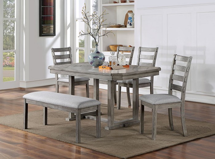 Laquila Diamond Wood Grain Pattern Dining Table