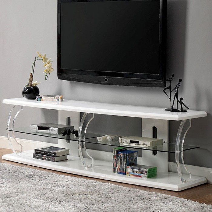 Ernst Acrylic Posts 60" TV Stand