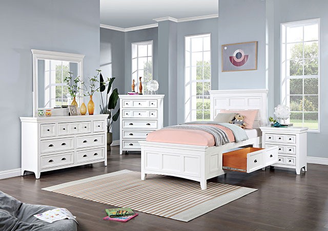 Castile Window Pane-inspired Transitional Bed