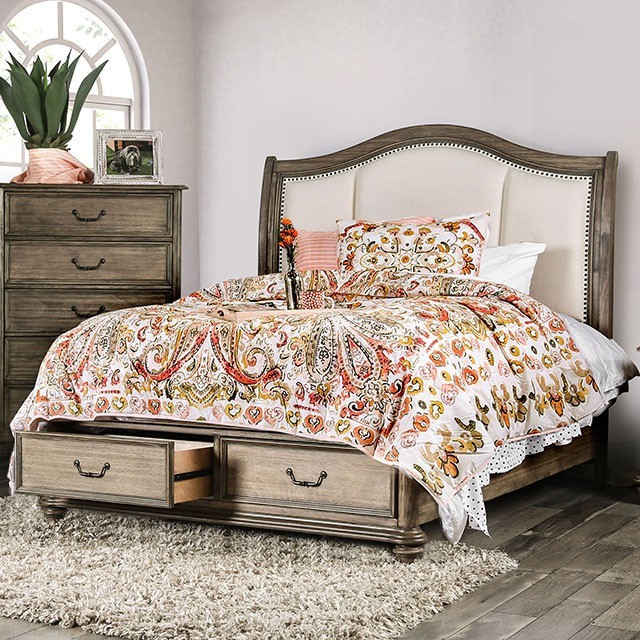 Belgrade Transitional Style Storage Platform Bed