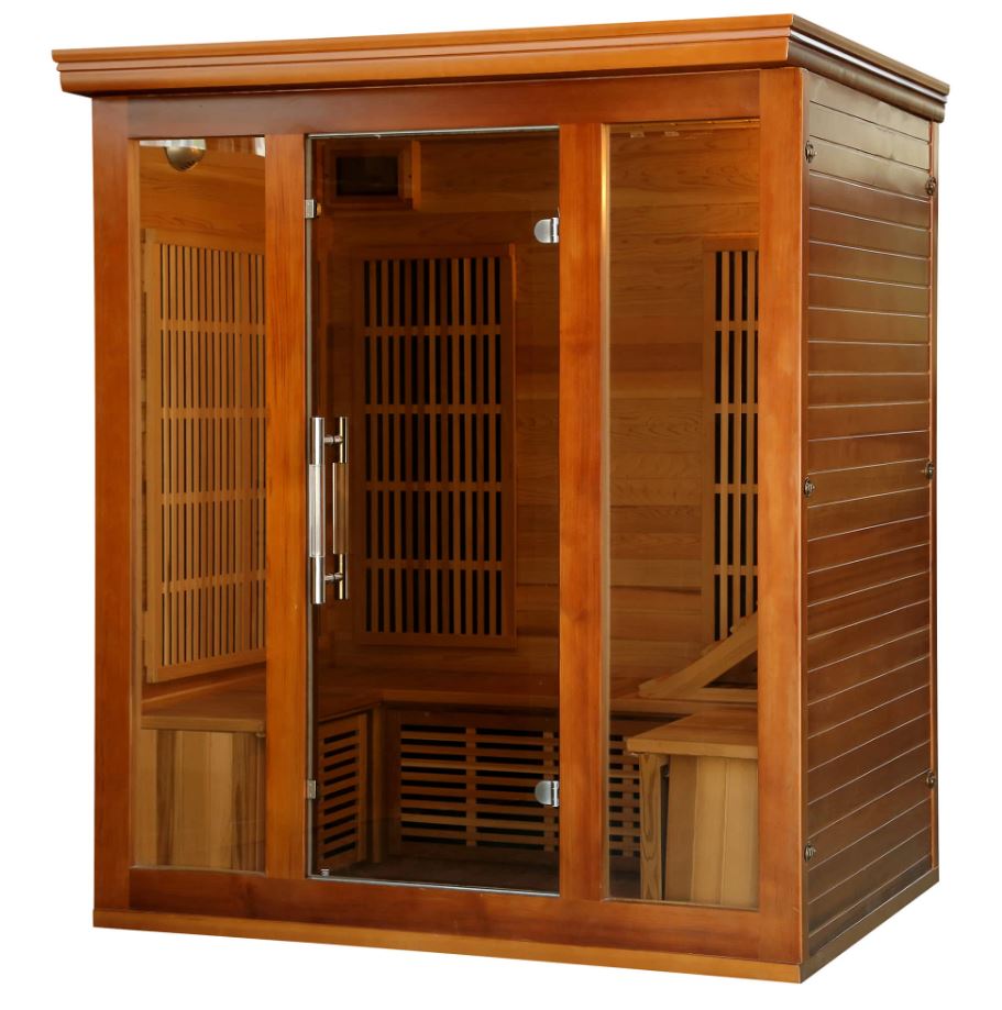 Cedar Elite 3-4 Person Premium Sauna w/ 9 Carbon Heaters
