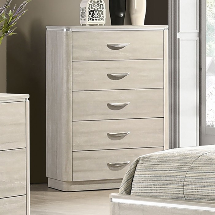 Farsund Contemporary Chest with Stainless Steel Finger Pulls