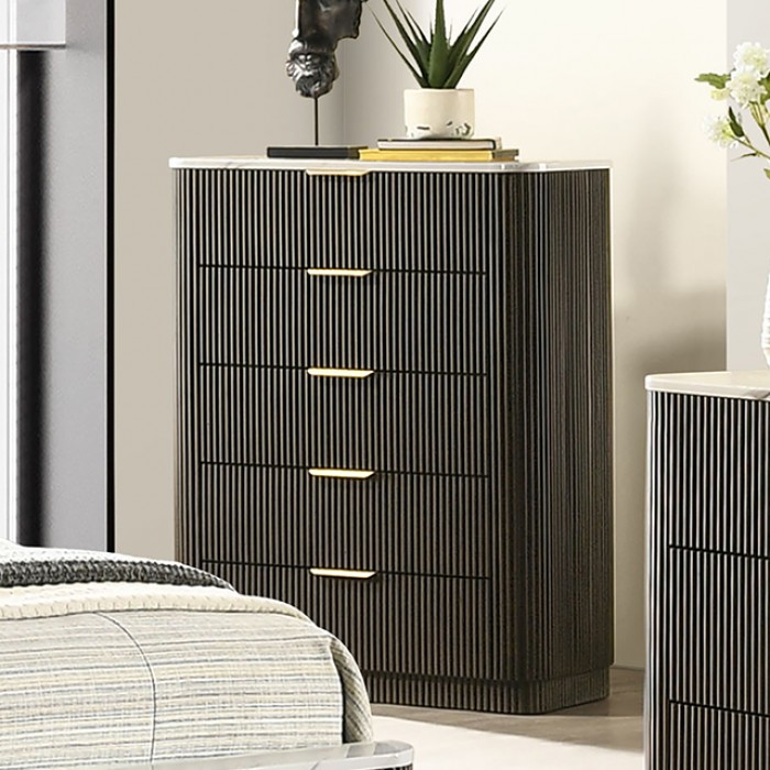 Lantrisant Contemporary Chest with Reeded Plinthe Base