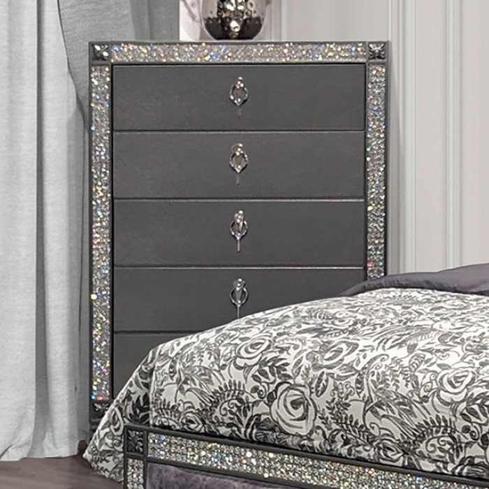 Titania Glam Chest with Crystal-like Acrylic Trim