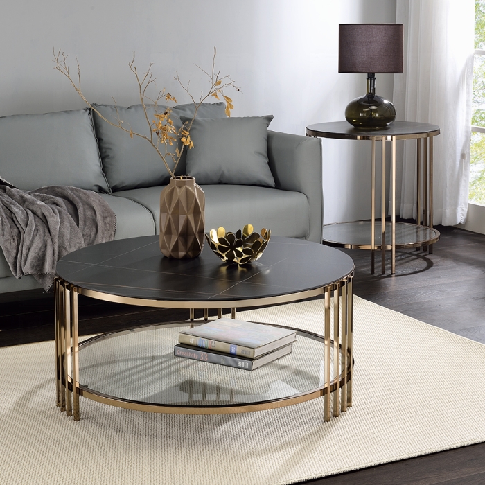 Zaidee Stone Top Coffee Table