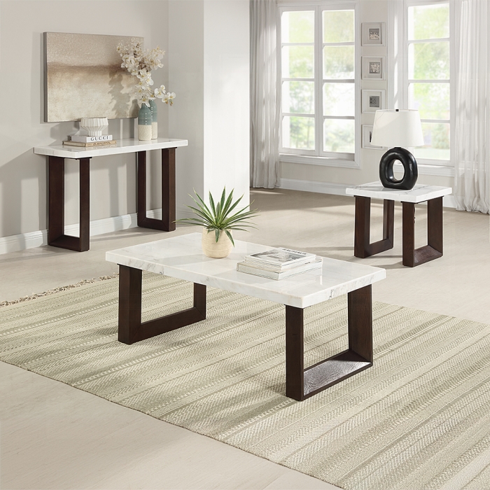 Edwyn Coffee Table with Marble Top