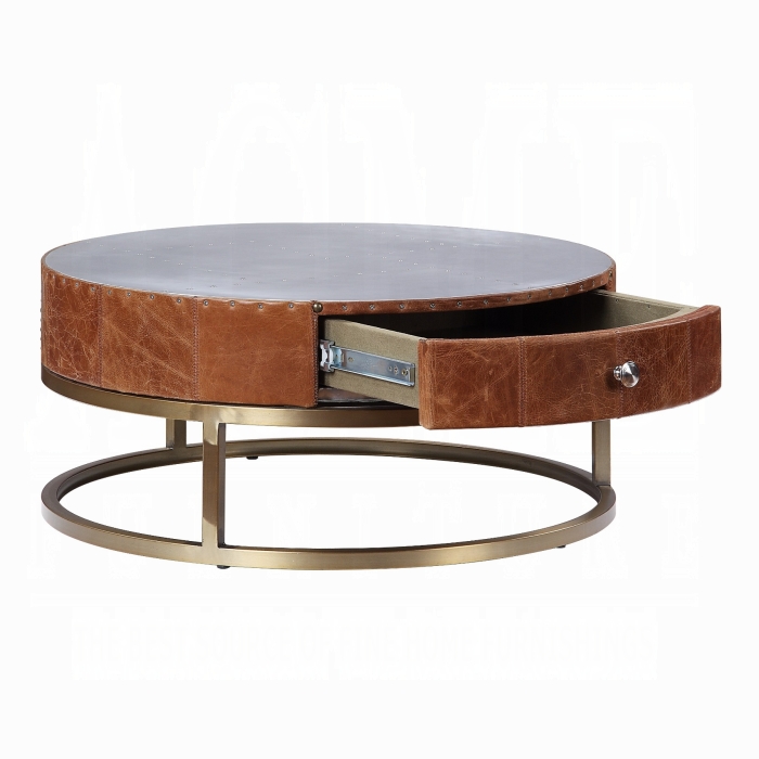 Tamas Drum Coffee Table with Storage