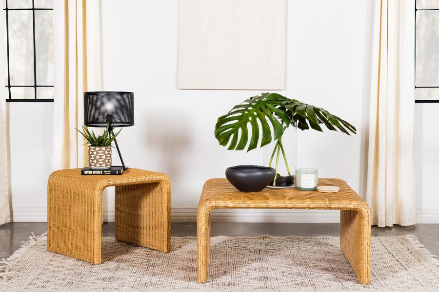 Cahya Square Woven Rattan Coffee Table