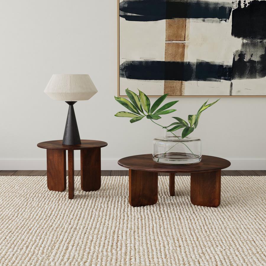 Dale Round Solid Mango Wood Coffee Table