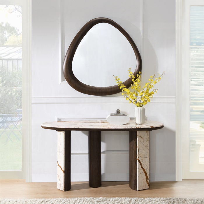 Haidar Console Table with Marble Top