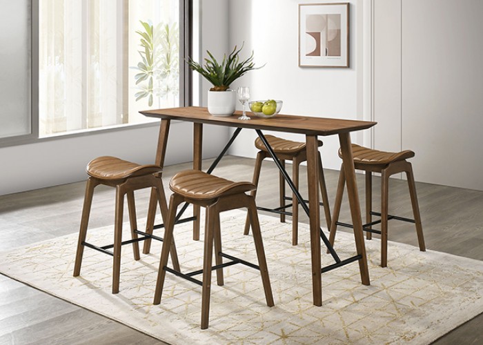 Klamath Mid-century Modern Counter Height Table