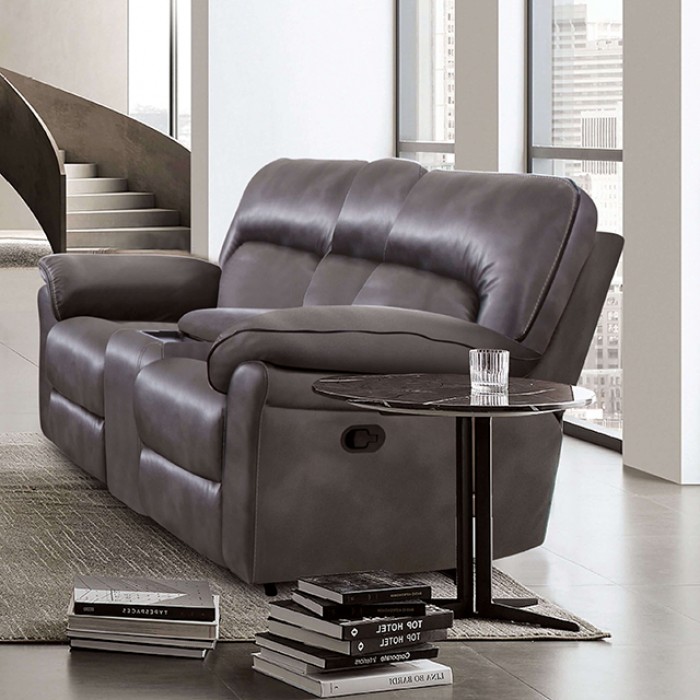 Josias I Transitional Leatherette Manual Recliner Loveseat