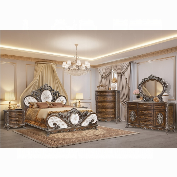 Devany Transitional Style Bed
