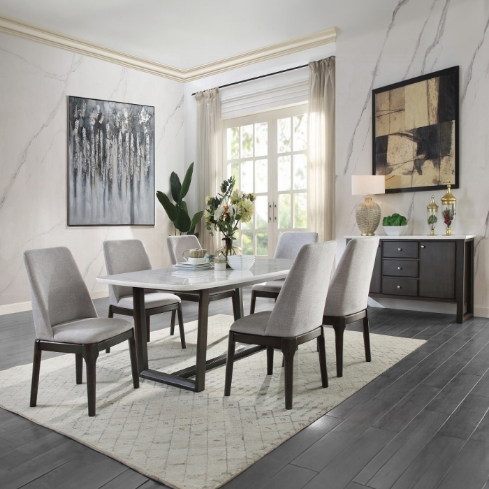 Madan Dining Table with Marble Top