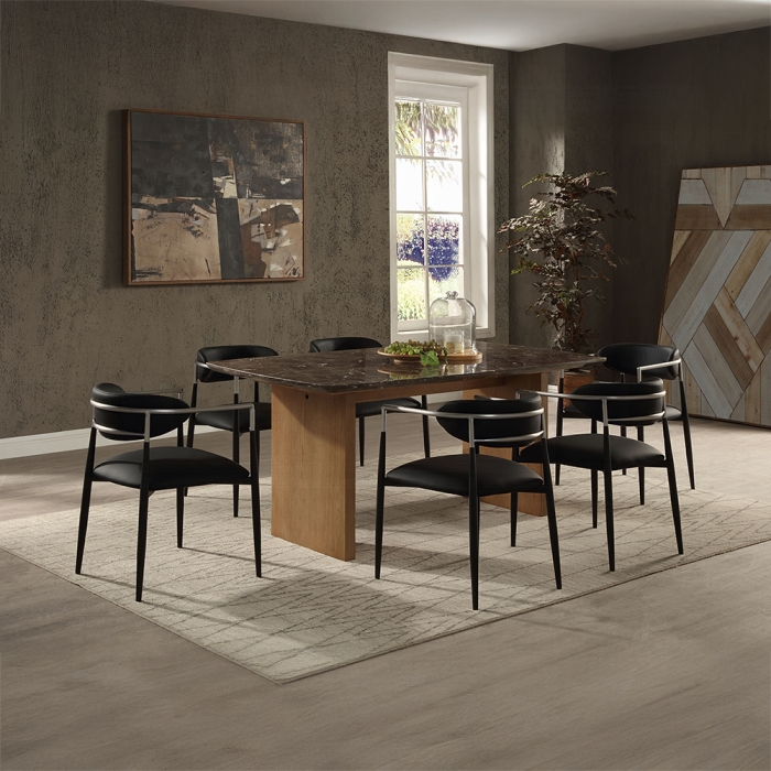 Jaramillo Marble Top Rectangular Dining Table