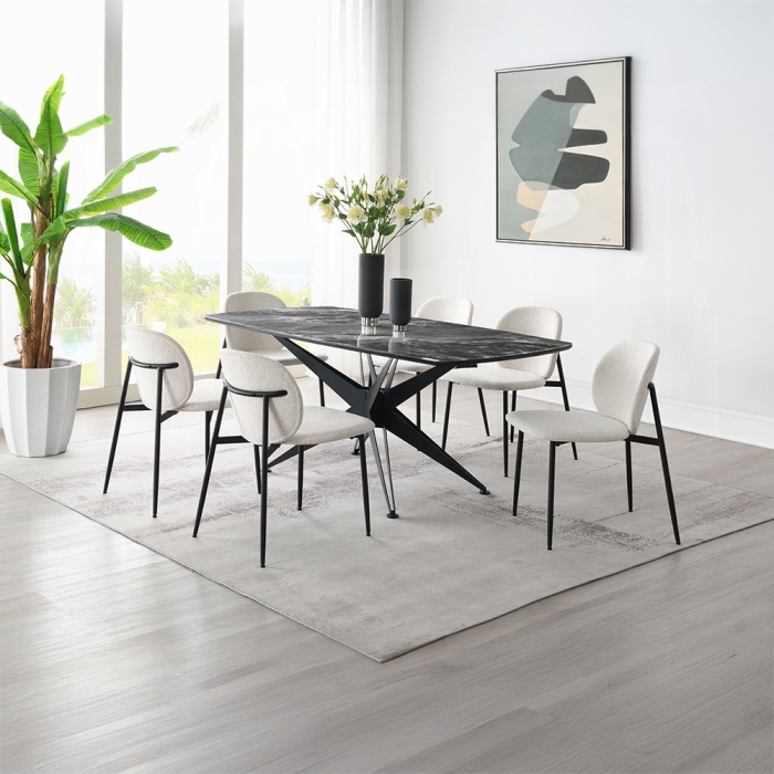 Klaus Artful Geometric Base Dining Table