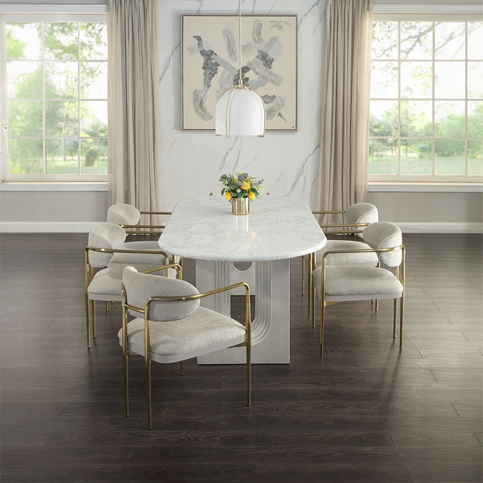 Zayn Marble Top Dining Table